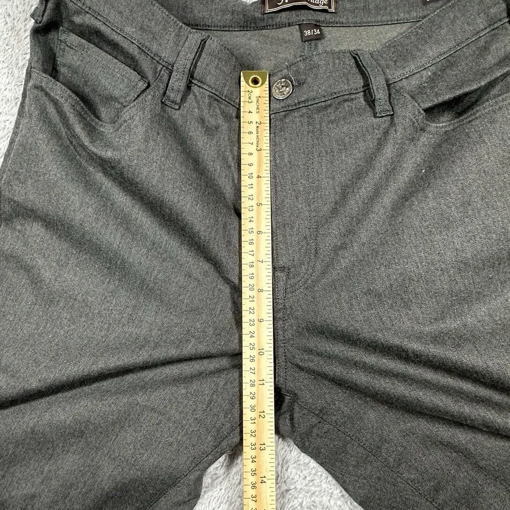 34 Heritage Pants Mens Size‎ 38x34 Dark Gray Charisma Straight Stretch Trousers
